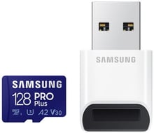 Samsung 128GB microSDXC UHS-I U3 V30 A2 Pro Plus + reader (MB-MD128KB/WW)