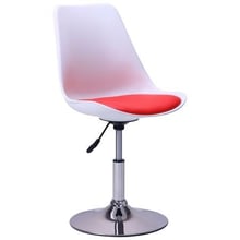Барный стул AMF Aster chrome белый+красный (515535)