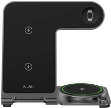 WIWU Wireless Charger Power Air 3 in 1 Wi-W005 15W Black для Apple iPhone, Apple Watch and Apple AirPods