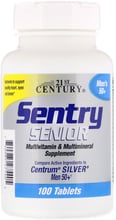 21st Century Sentry Senior Men's 50+ Multivitamin & Multimineral Supplement 100 Tablets (CEN-27540)