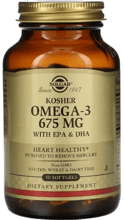 Solgar Omega-3 Kosher 675 mg Солгар Омега 3 кошерная 50 гелевых капсул
