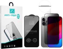 ZK Premium Tempered Glass Full Screen Anti Peep Black for iPhone 15 Plus