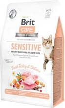 Сухой корм Brit Care Cat GF Sensitive HDigestion & Delicate Taste для привередливых котов 2 кг (8595602540709)