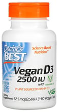 Doctor's Best Vitamin D3 2500 IU Витамин Д3 60 вегкапсул