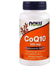 NOW Foods CoQ10 100 mg with Hawthorn Berry Veg Capsules 90 caps