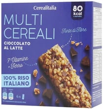 Батончик Cerealitalia мультизерновой Day By Day Молочный шоколад с витаминами и минералами 126 г (8010121021275)