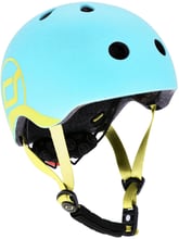 Шлем защитный детский Scoot&Ride голубика, с фонариком, 51-55см (S/M) (SR-190605-BLUEBERRY)
