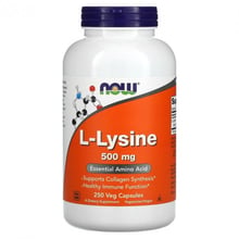 NOW Foods L-Lysine 500 mg Capsules 250 Veg caps