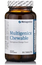 Metagenic Multigenics Chewable Мультивитамины и минералы вкус апельсин 90 жевательных таблеток
