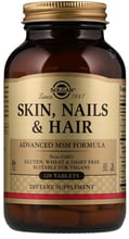 Solgar Skin, Nails & Hair, Advanced MSM Formula, 120 Tabs Вітаміни для волосся, шкіри і нігтів