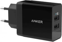 ANKER USB Wall Charger PowerPort2 2xUSB 24W/4.8A V3 Black (A2021L11)