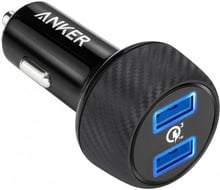 ANKER USB Car Charger PowerDrive 2 Quick Charge 3.0 Ports V3 Black (A2228H11)