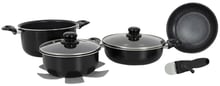 Набір посуду Gimex Cookware Set induction 7 предметів Black (6977222) (DAS302019)