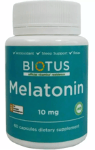 Biotus Melatonin 10 mg Мелатонин 60 Капсул