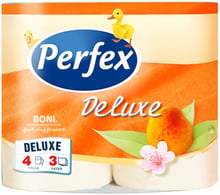 Perfex Deluxe Туалетная бумага Персик трехслойная 4 шт.