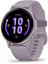 Garmin Vivoactive 5 Metallic Orchid Aluminium Bezel with Orchid Case and Silicone Band (010-02862-13)