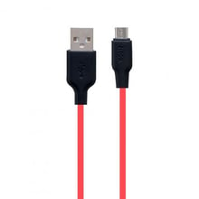 Hoco USB Cable to MicroUSB X21 2.4A 1m Black/Red