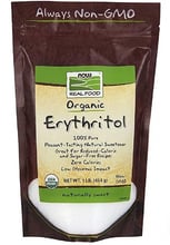 NOW Foods Erythritol 454 g (сахарозаменитель)
