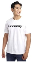 Спортивная футболка Saucony Rested Short Sleeve 800258-WH 50 белая с принтом