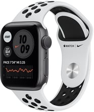 Apple Watch Series 6 Nike 40mm GPS Space Gray Aluminum Case with Pure Platinum / Black Nike Sport Band (M02K3,MX8D2AM)