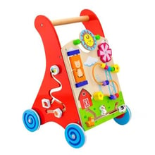 Детские ходунки-каталка Viga Toys с бизибордом (50950)