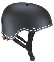 Шлем защитный детский GLOBBER, черный, с фонариком, 48-53см (XS/S)
