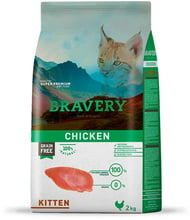 Сухой корм Bravery Chicken Cat Kitten для котят с курицей 2 кг (7722 BR KIT_2KG)