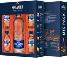 Водка Finlandia 0.5л 40% + 4 вкусовые миниатюры (CCL1423101)
