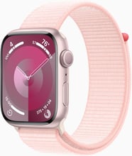 Apple Watch Series 9 45mm GPS Pink Aluminum Case with Light Pink Sport Loop (MR9J3)