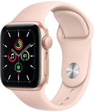 Apple Watch SE 40mm GPS Gold Aluminum Case with Pink Sand Sport Band (MYDN2)