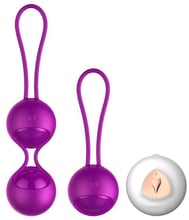 Набір вагінальних кульок з вібрацією і пультом дистанційного керування FOX - Vibrating Silicone Kegel Balls Set USB
