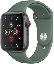 Apple Watch Series 5 44mm GPS+LTE Space Gray Aluminum Case with Pine Green Sport Band