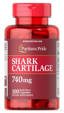 Puritan's Pride Shark Cartilage 740 mg Акулий Хрящ 100 капсул