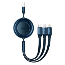 Baseus USB Cable to Micro USB/Lightning/Type-C Bright Mirror 2 Series 3.5A 1.1m Blue (CAMJ010003)