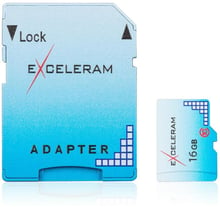 eXceleram 16GB microSDHC Сlass 10 Color series + adapter (EMSD0004)