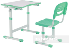 Комплект FunDesk Парта и стул-трансформеры Piccolino II Green