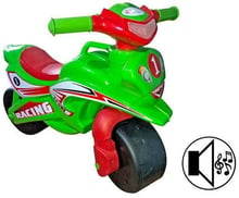 Толокар Doloni Toys мотоцикл музыкальный, зеленый (0139/5)