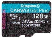 Kingston 128GB microSDXC class 10 UHS-I U3 A2 Canvas Go Plus (SDCG3 / 128GBSP)