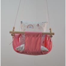 Качели детские Infancy Радуга тканевые подвесные розовый