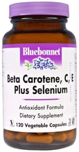 Bluebonnet Nutrition Beta Carotene, C, E Plus Selenium, 120 Vegetable Capsules (BLB0322)