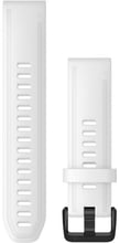 Garmin QuickFit 20 Watch Bands White Silicone with Black Hardware ( 010-12865-00)