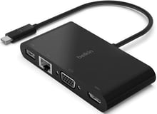 Belkin Adapter USB-C to HDMI + VGA + USB + RJ45 Black (AVC005BTBK)