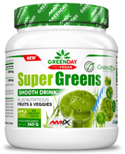 Amix GreenDay Super Greens Smooth Drink Напій Супер зелень 360 г смак зелене яблуко