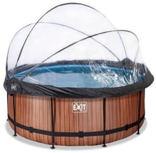 Бассейн EXIT Toys каркасный круглый с куполом 360х122 см тепловой насос песочный фильтр (30.67.12.10)