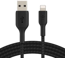 Belkin Cable USB to Lightning Braided 2m Black (CAA002BT2MBK)