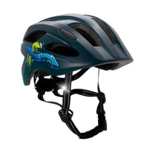 Шолом велосипедний чорний із синім графіті Crazy Safety HEAD-073