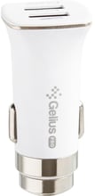 Gelius USB Car Charger 2xUSB Pro Apollo 3.1A White (GP-CC01)