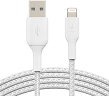 Belkin USB Cable to Lightning Braided 2m White (CAA002BT2MWH)
