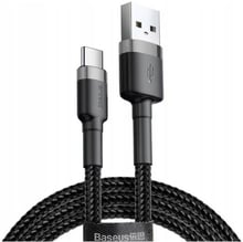 Baseus USB Cable to USB-C Cafule 2m Grey/Black (CATKLF-CG1)