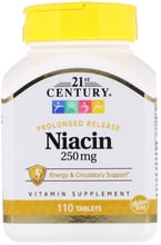 21st Century Niacin 250 mg 110 Tablets